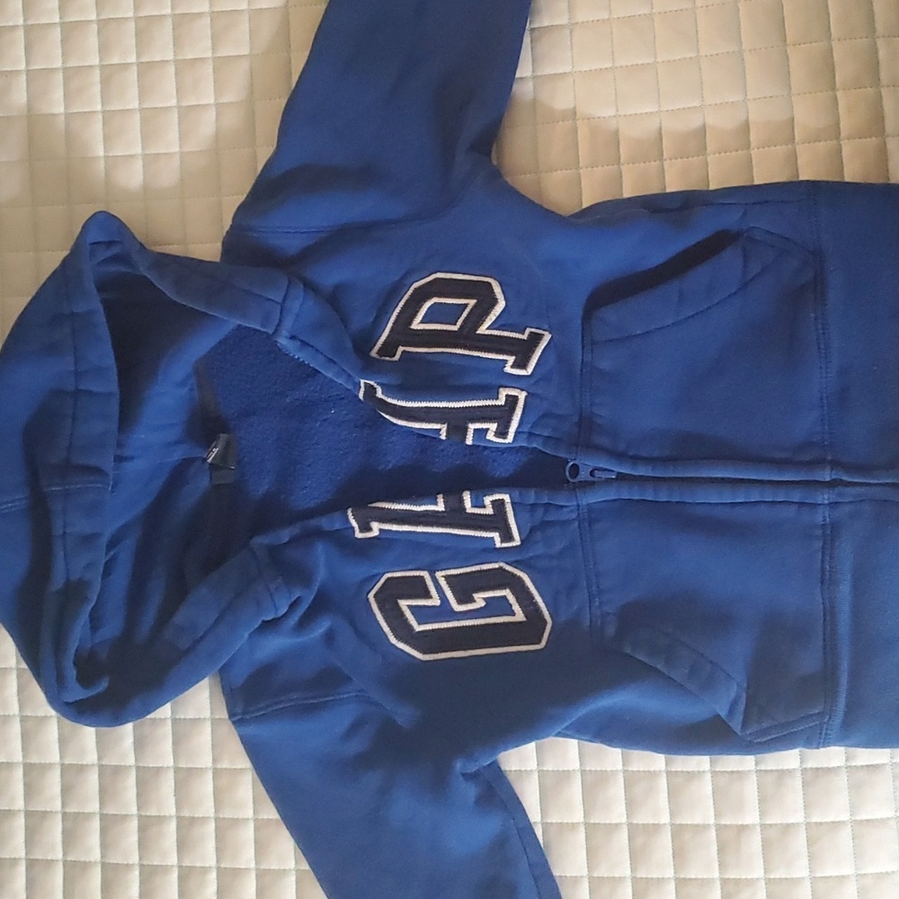 Gap kids blue logo hoodie xs